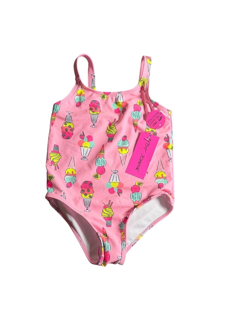 BETSEY JOHNSON toddler girls 3T ice cream print UPF50 one piece swimsuit NWT